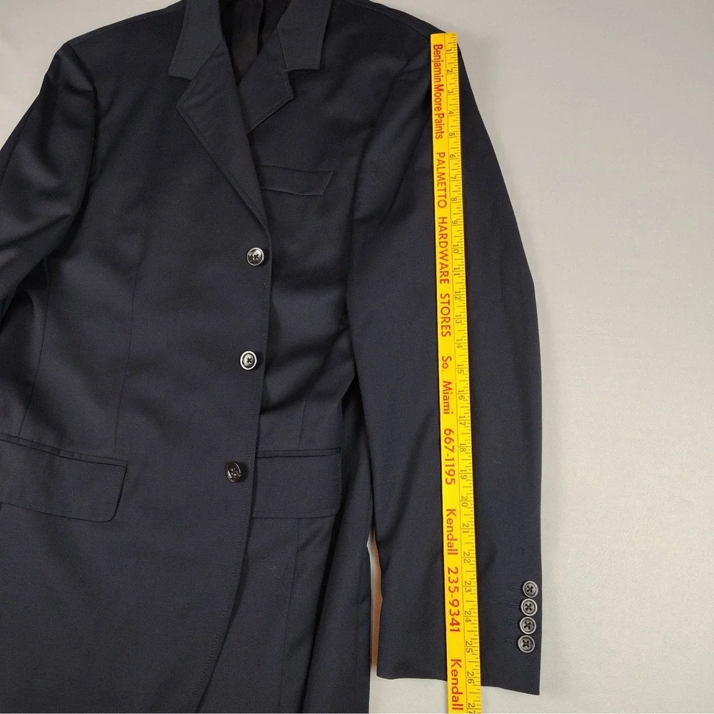 Banana Republic Navy Blazer Men 44R Wool Made In Italy Y2K Sport Coat Blazer